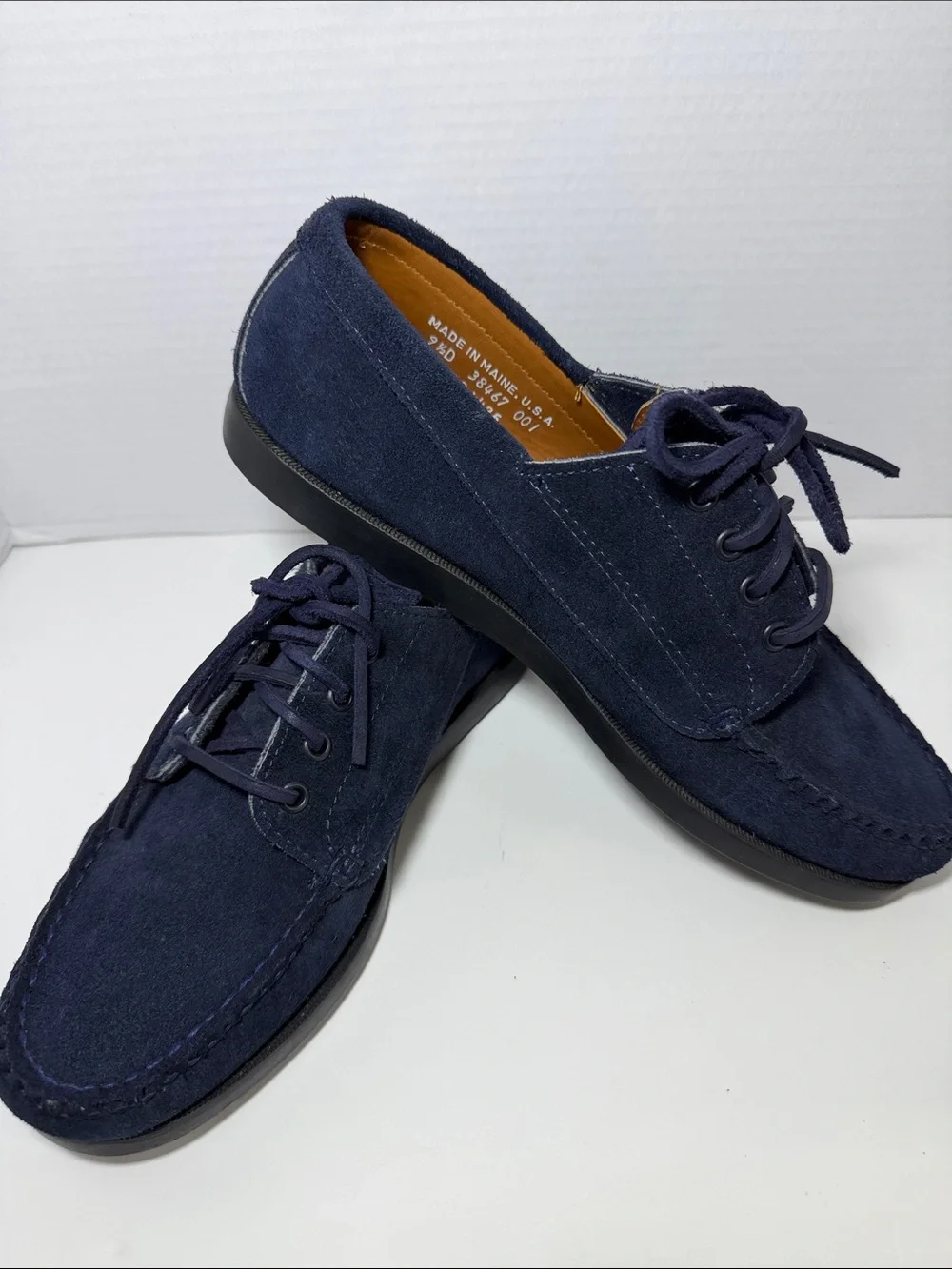Rancourt & Co Navy Suede Camp Moc Shoes Made in USA Men’s 9.5D Men’s